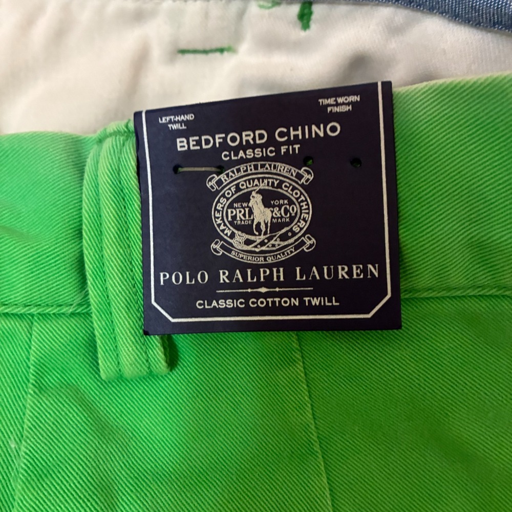 NWD Polo Ralph Lauren Bedford Chino Shorts Mens Size 40 Twill Shark AOP Preppy - Picture 5 of 12